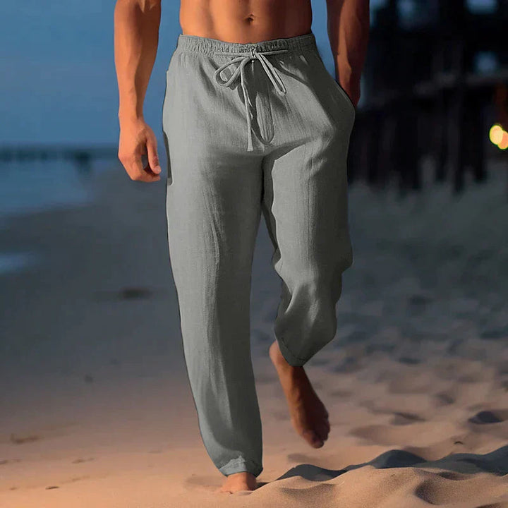 Linen Pants For Men | Casual Style | Gray