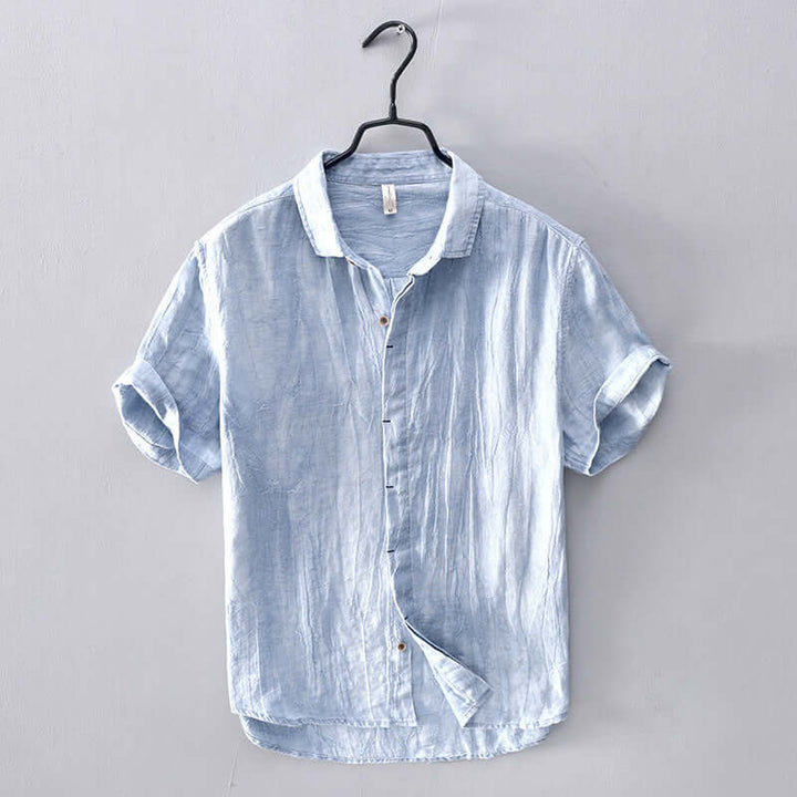 Linen Shirt For Men | Breathable | Blue 1
