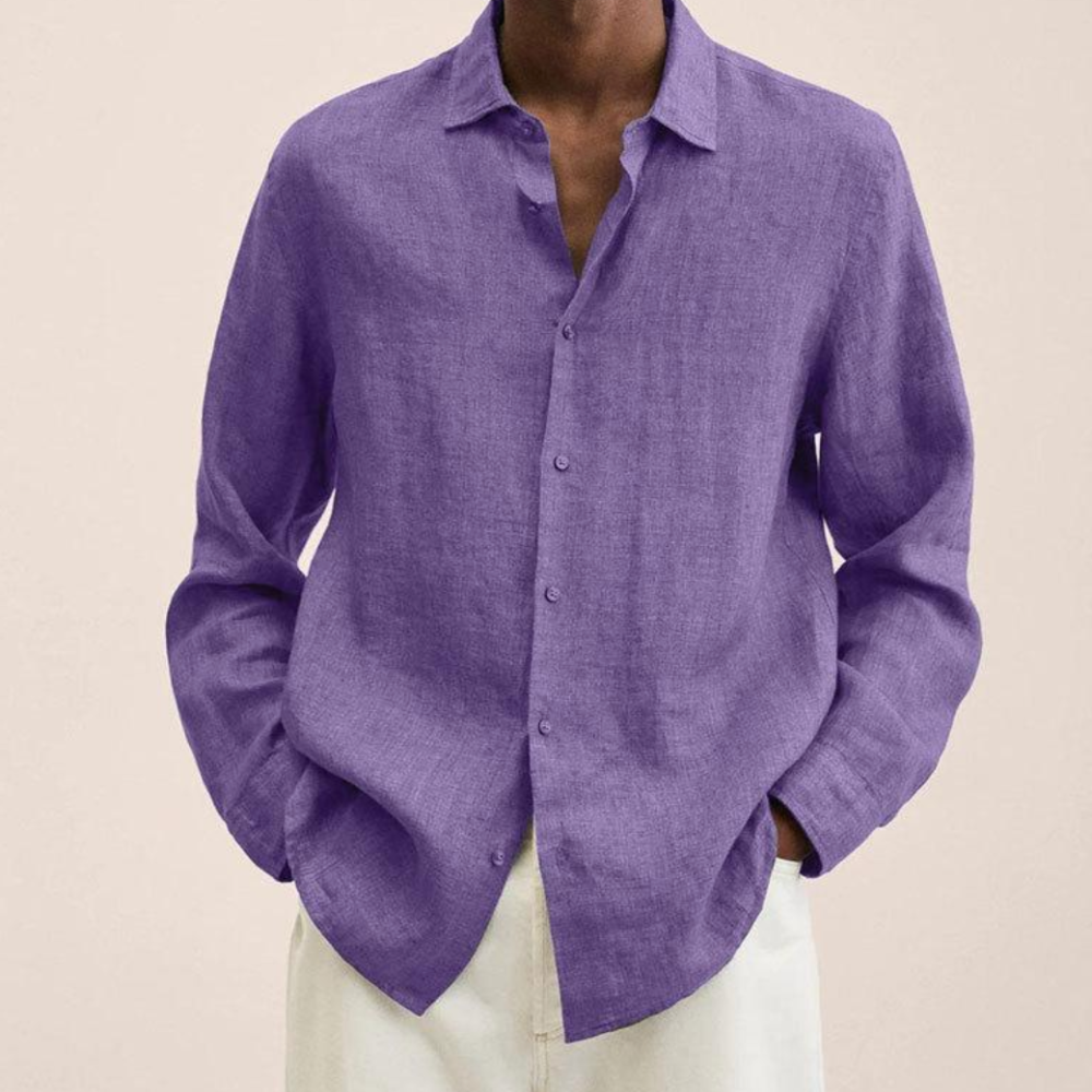 Linen Shirt For Men | Classic Fit | Lilac