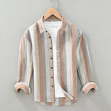 Linen Shirt For Men | Vertical Stripe