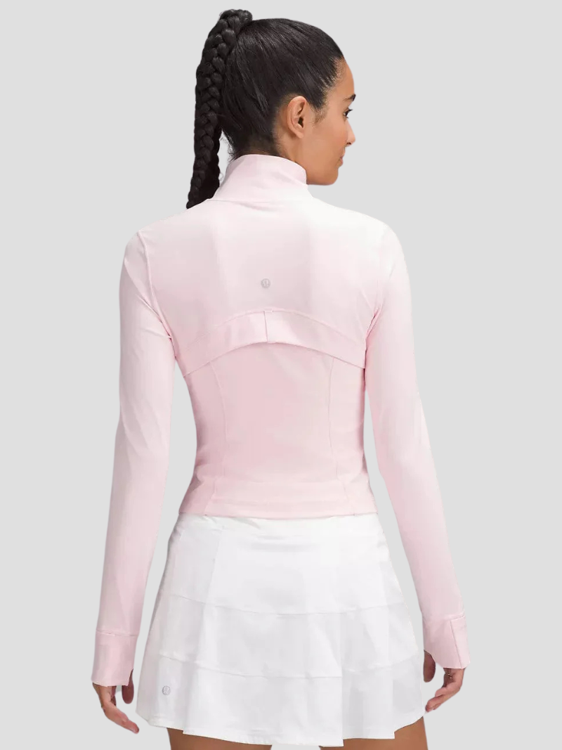 Women's Nylon Blend Athletic Zip Up Workout Jacket