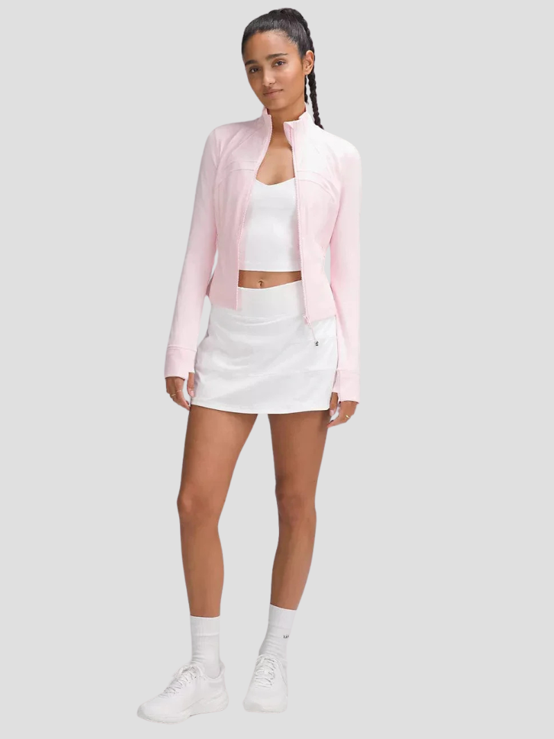 Women's Nylon Blend Athletic Zip Up Workout Jacket