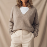 Women’s Merino Wool Relaxed V-Neck Sweater