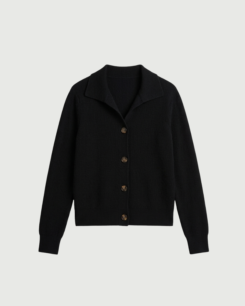 Merino Wool Knit Cardigan Women Button Up Sweater