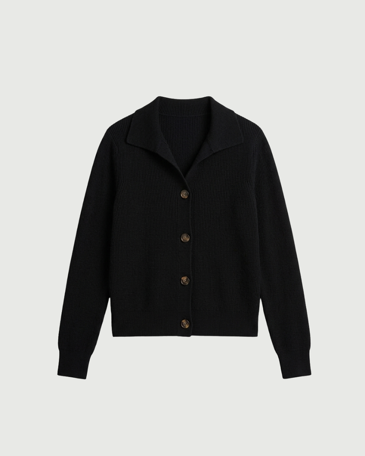 Merino Wool Knit Cardigan Women Button Up Sweater