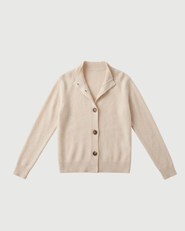 Merino Wool Knit Cardigan Women Button Up Sweater