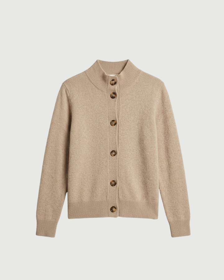 Merino Wool Knit Cardigan Women Button Up Sweater