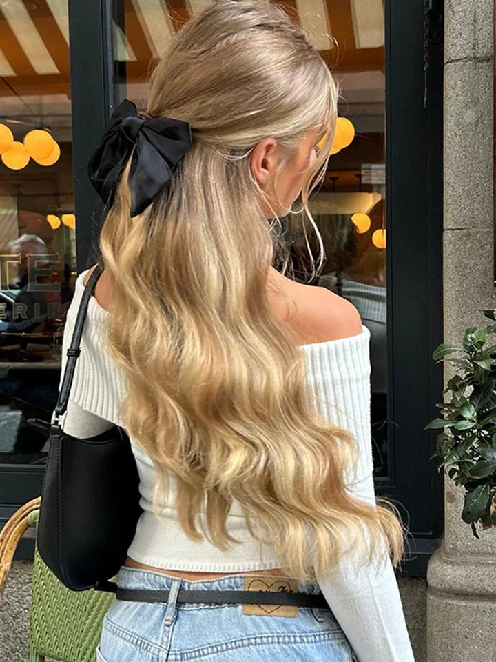 Women's Off-the-Shoulder Long-Sleeve Knit Top