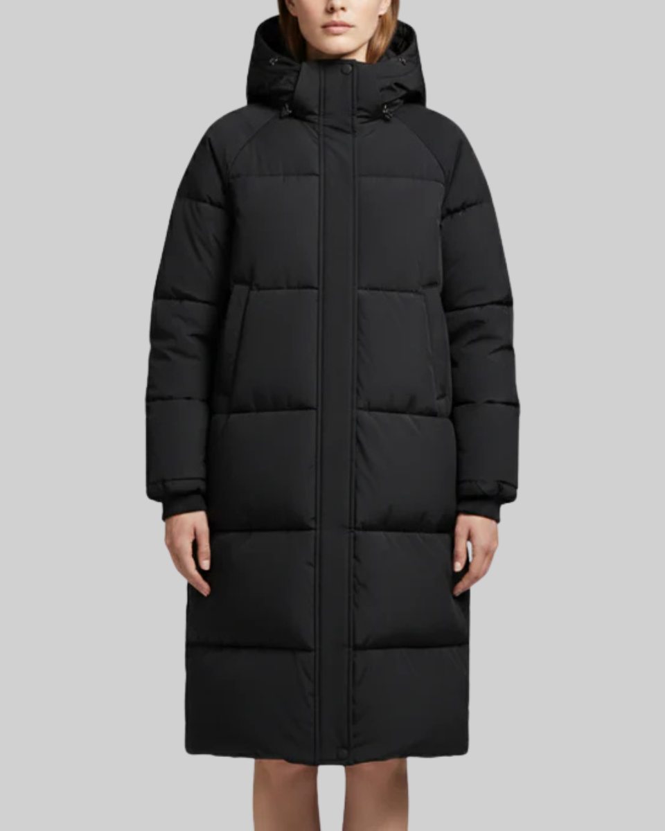 Women's Fleece Hooded Puffer Coat Long Parka