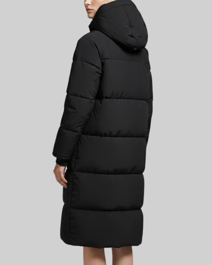 Women's Fleece Hooded Puffer Coat Long Parka