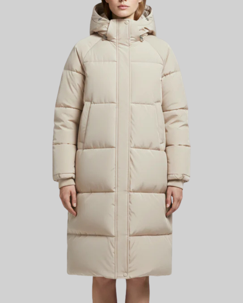 Women's Fleece Hooded Puffer Coat Long Parka