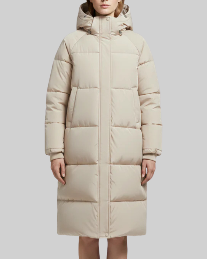 Women's Fleece Hooded Puffer Coat Long Parka