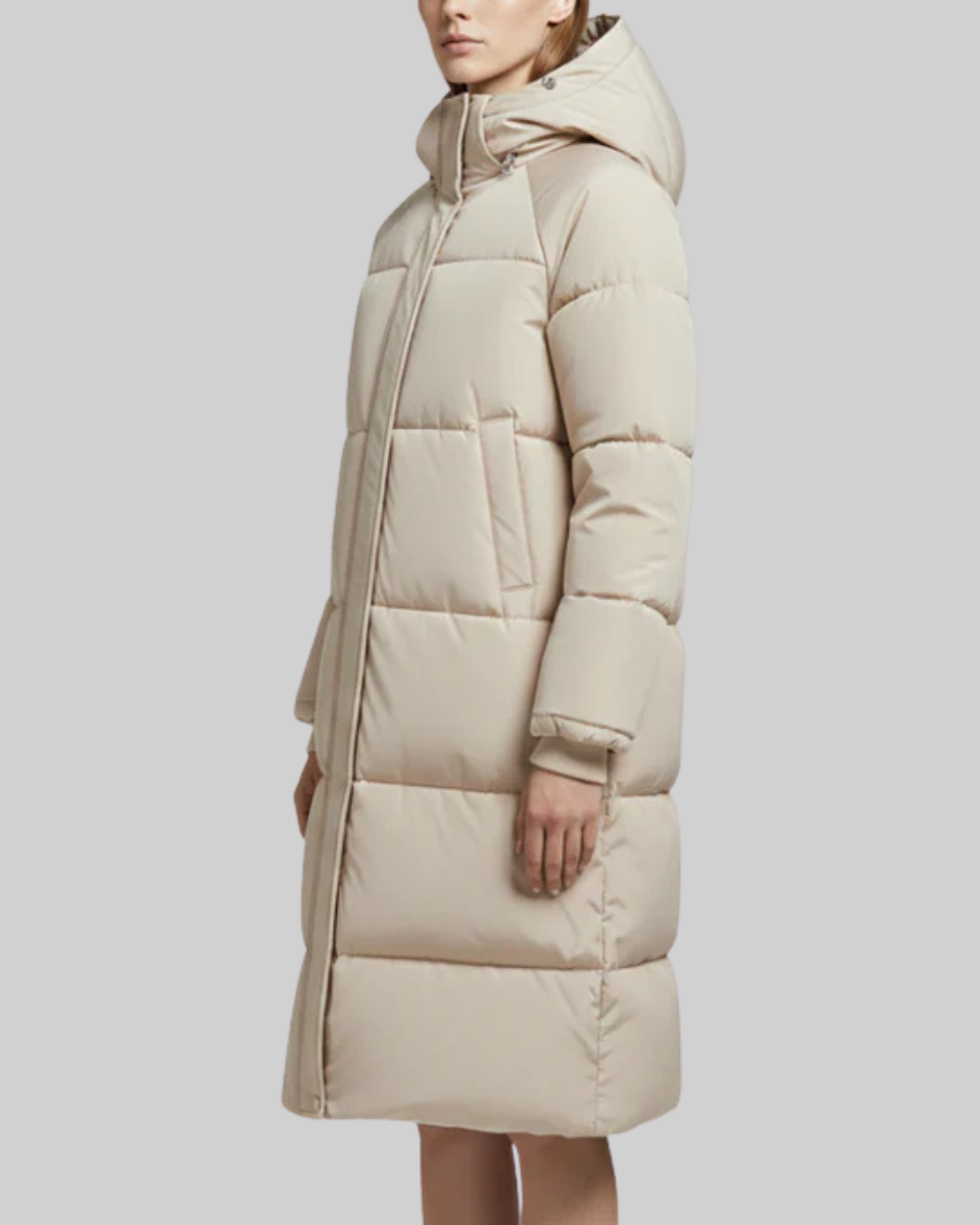 Women's Fleece Hooded Puffer Coat Long Parka