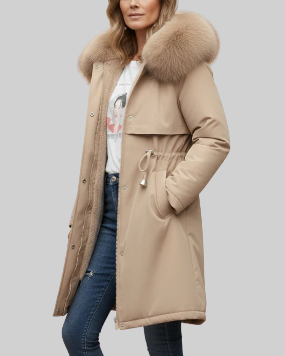 Women's Parka Coat Fleece Hooded Long Outerwear