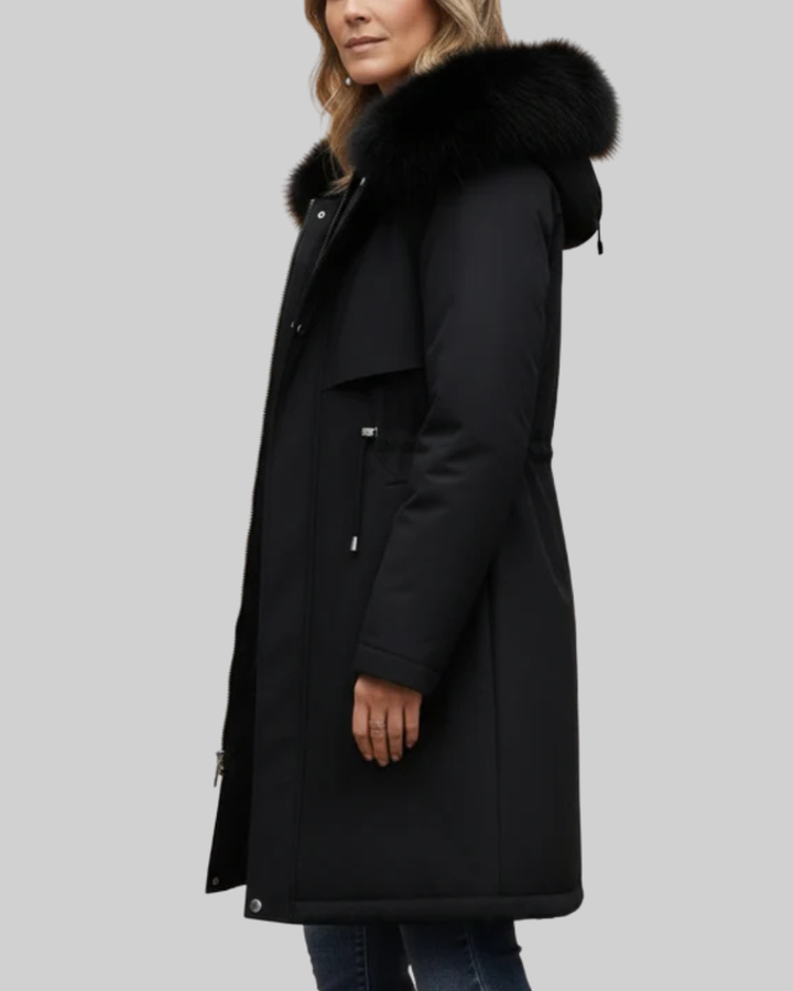 Women's Parka Coat Fleece Hooded Long Outerwear