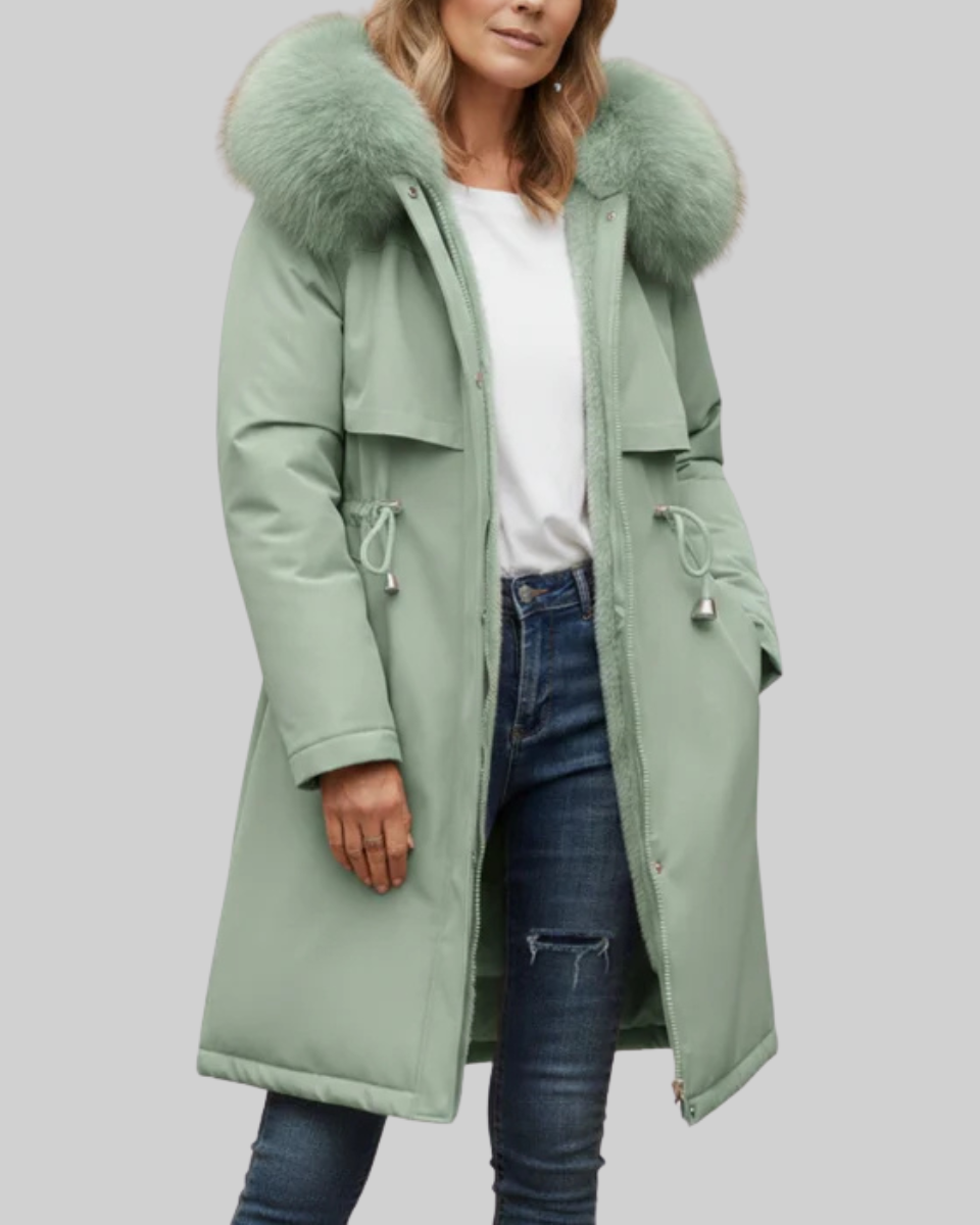 Women's Parka Coat Fleece Hooded Long Outerwear