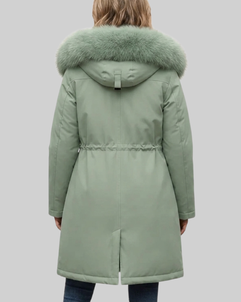 Women's Parka Coat Fleece Hooded Long Outerwear