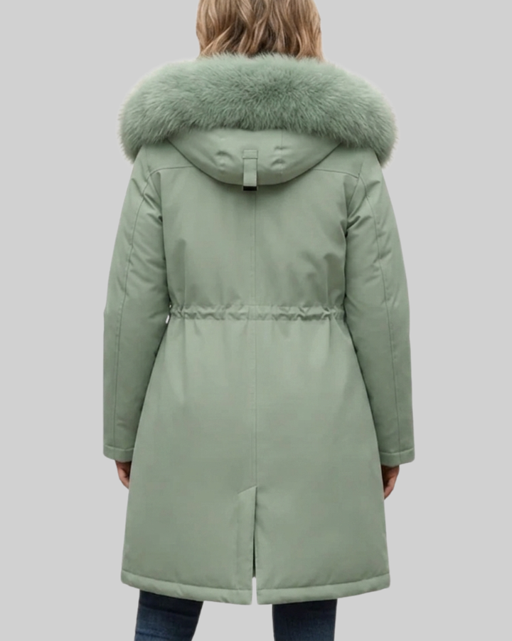 Women's Parka Coat Fleece Hooded Long Outerwear