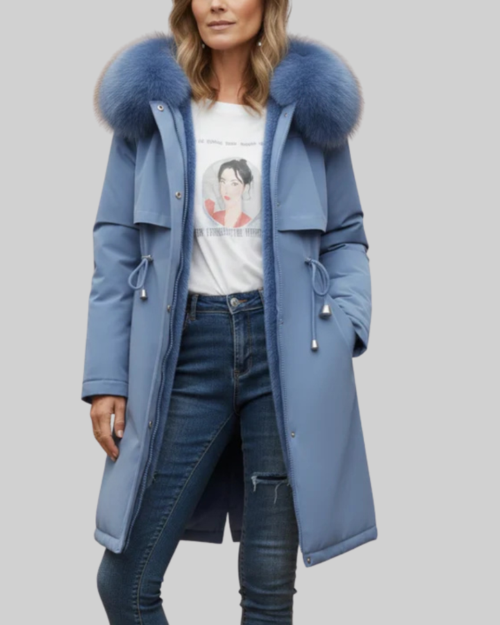 Women's Parka Coat Fleece Hooded Long Outerwear