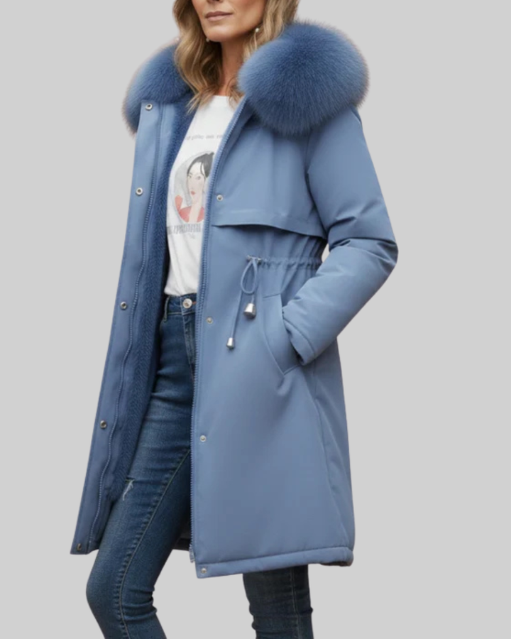 Women's Parka Coat Fleece Hooded Long Outerwear