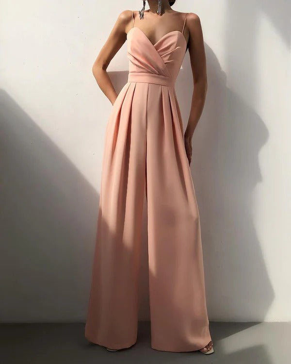Women's Jumpsuit Satin Formal Evening Party Overall