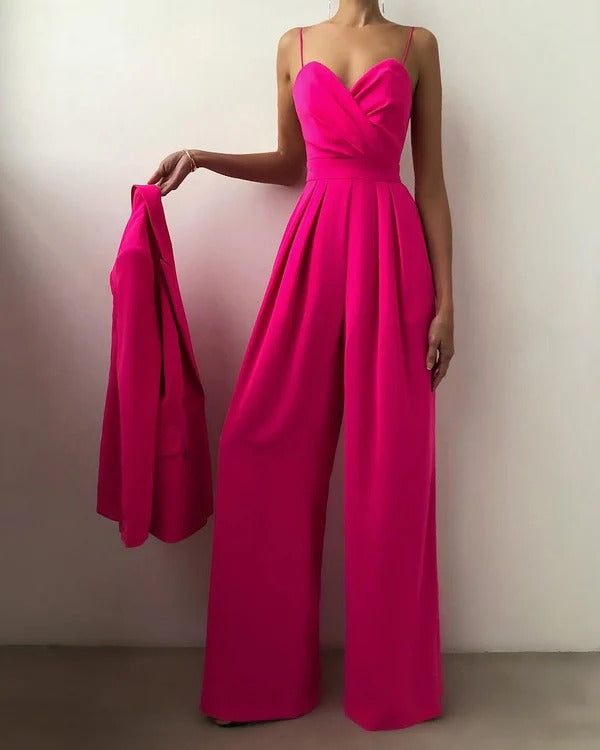 Women's Jumpsuit Satin Formal Evening Party Overall