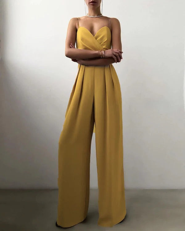 Women's Jumpsuit Satin Formal Evening Party Overall