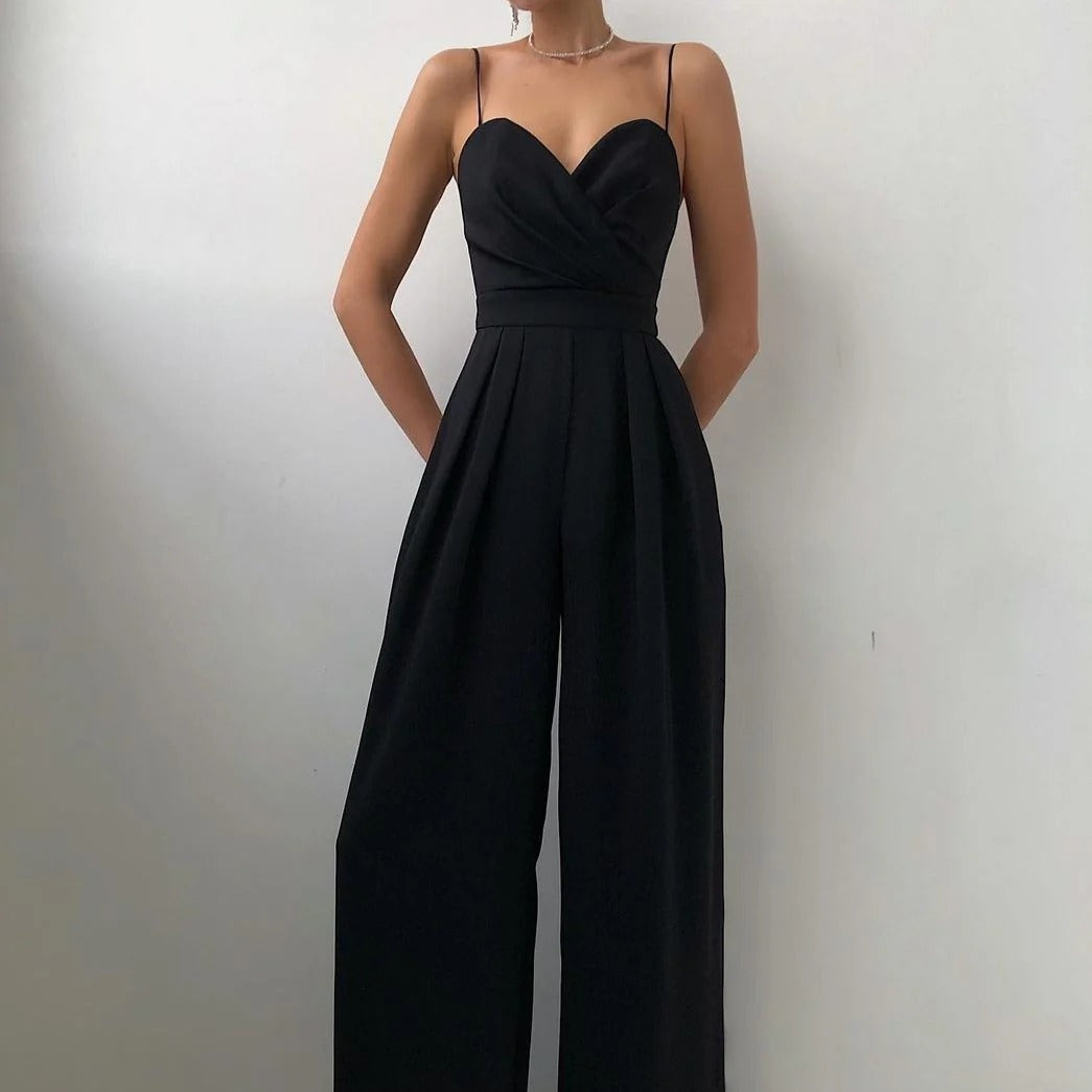 Women's Jumpsuit Satin Formal Evening Party Overall