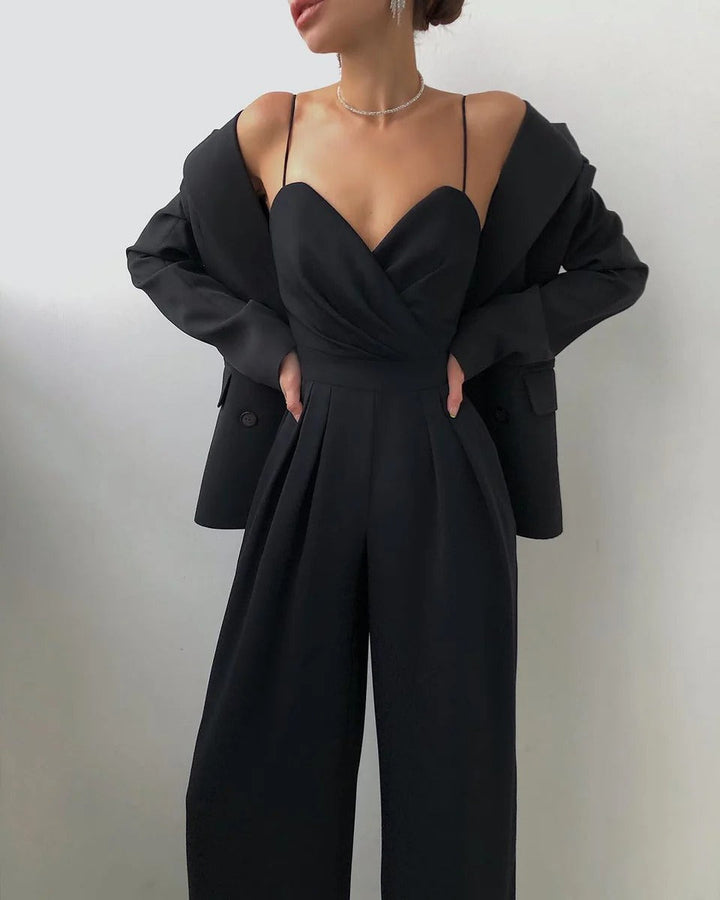 Women's Jumpsuit Satin Formal Evening Party Overall
