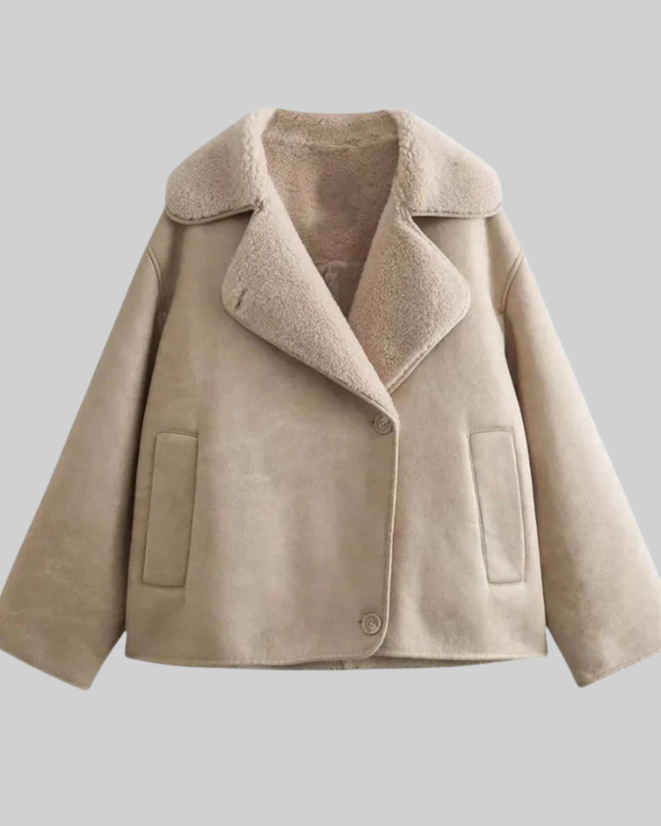 Women's Fleece Shearling Aviator Jacket