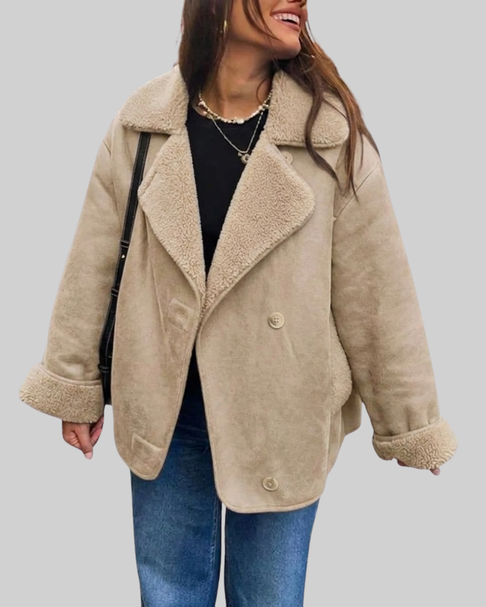 Women's Fleece Shearling Aviator Jacket