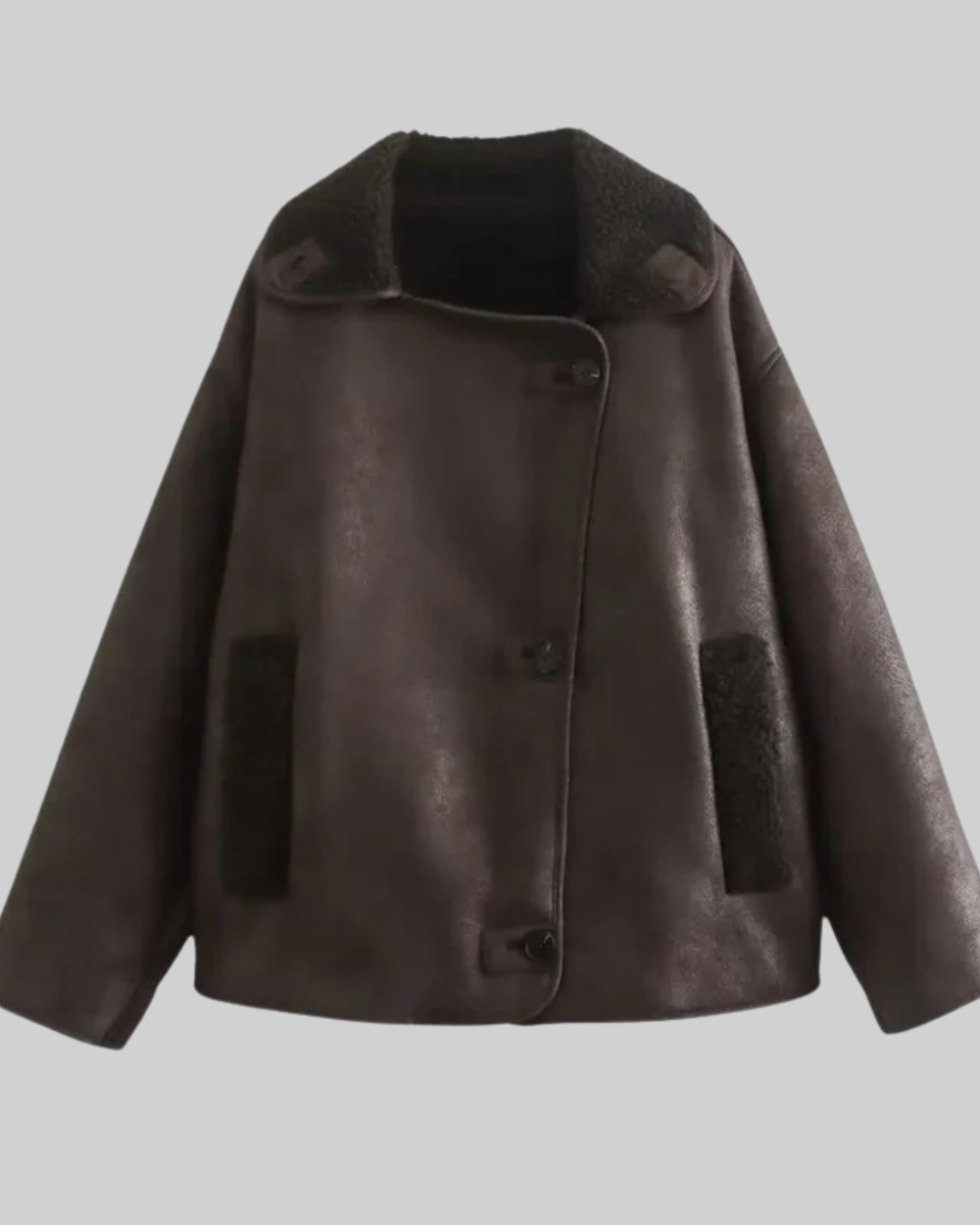 Women's Fleece Shearling Aviator Jacket