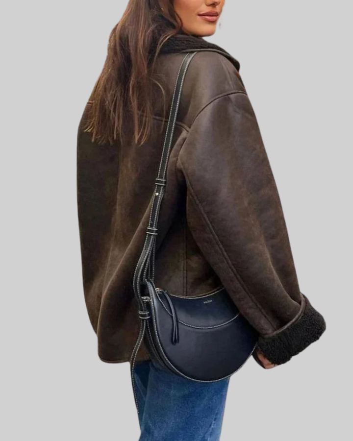 Women's Fleece Shearling Aviator Jacket