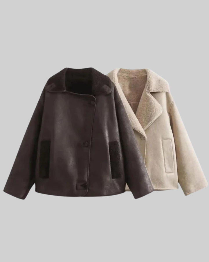 Women's Fleece Shearling Aviator Jacket