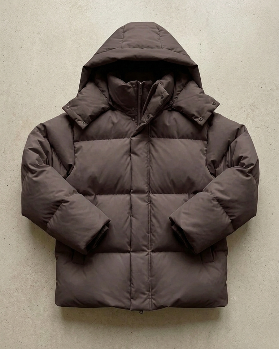 Women's Fleece Hooded Puffer Jacket Down Coat