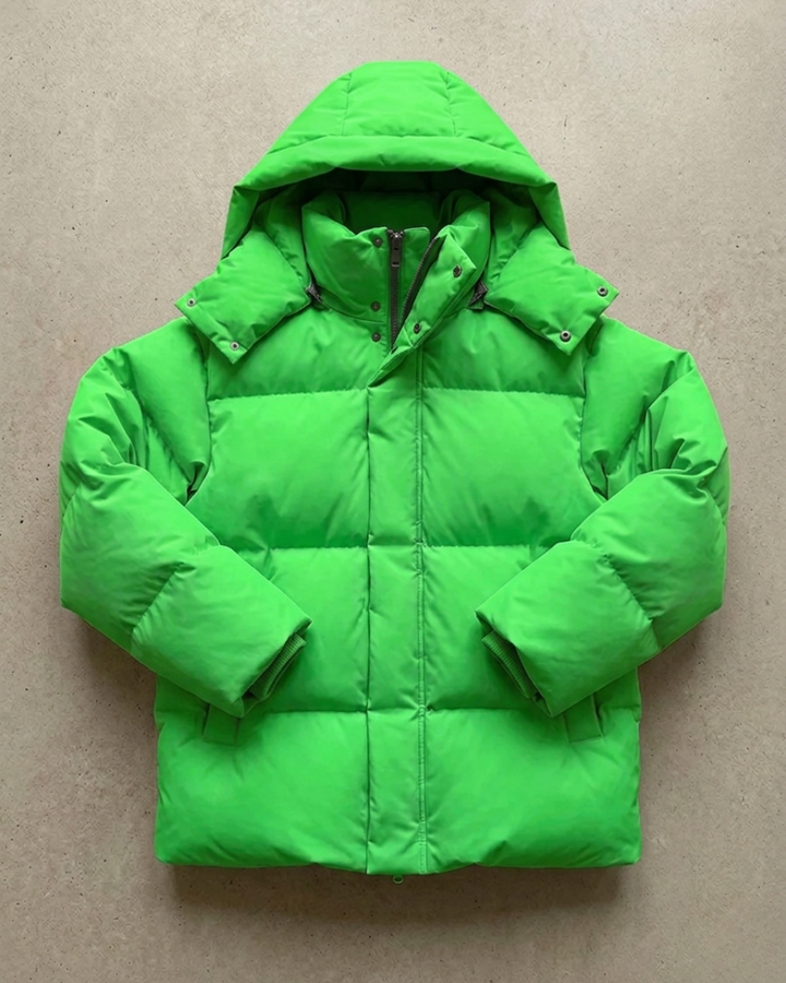 Women's Fleece Hooded Puffer Jacket Down Coat