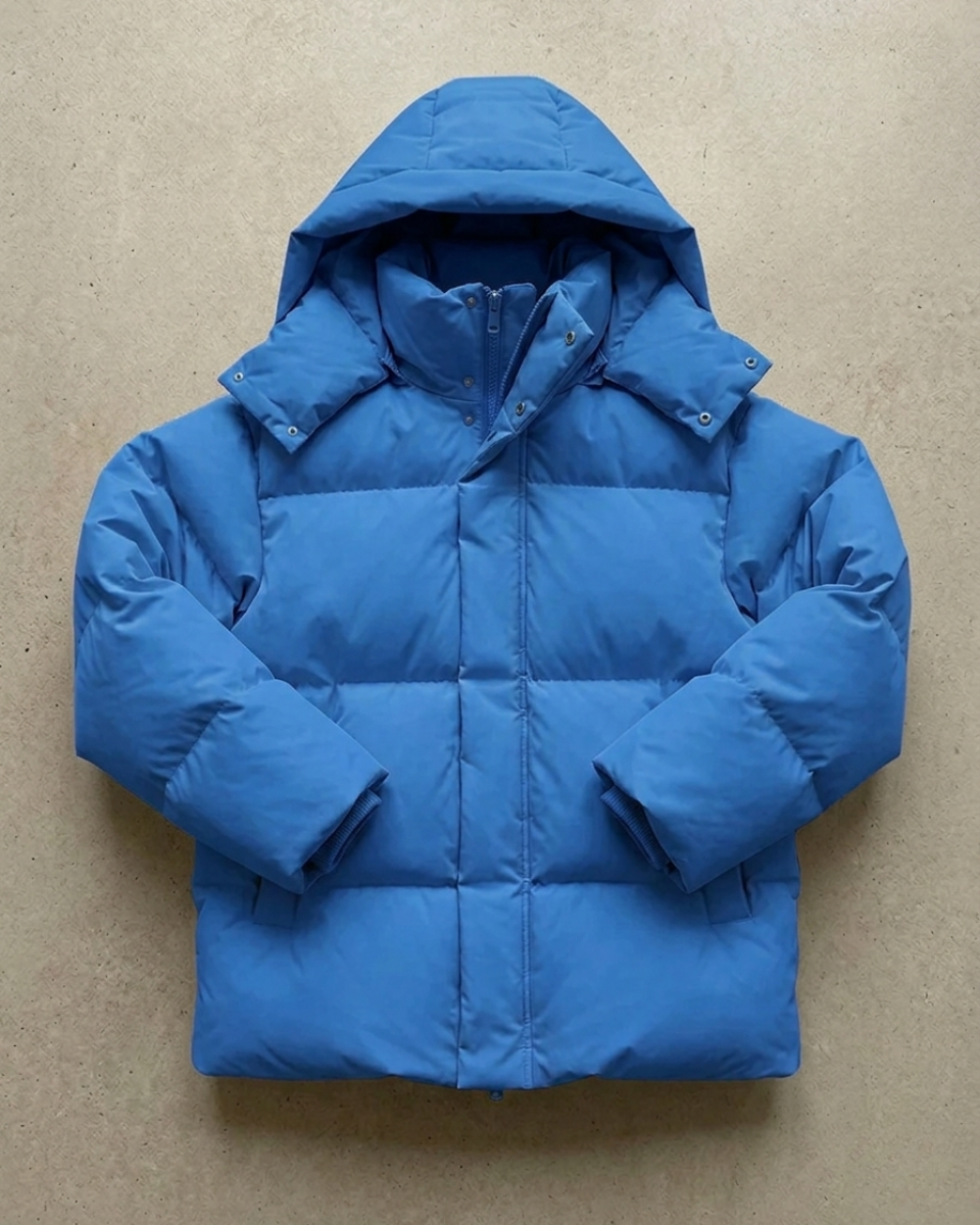 Women's Fleece Hooded Puffer Jacket Down Coat