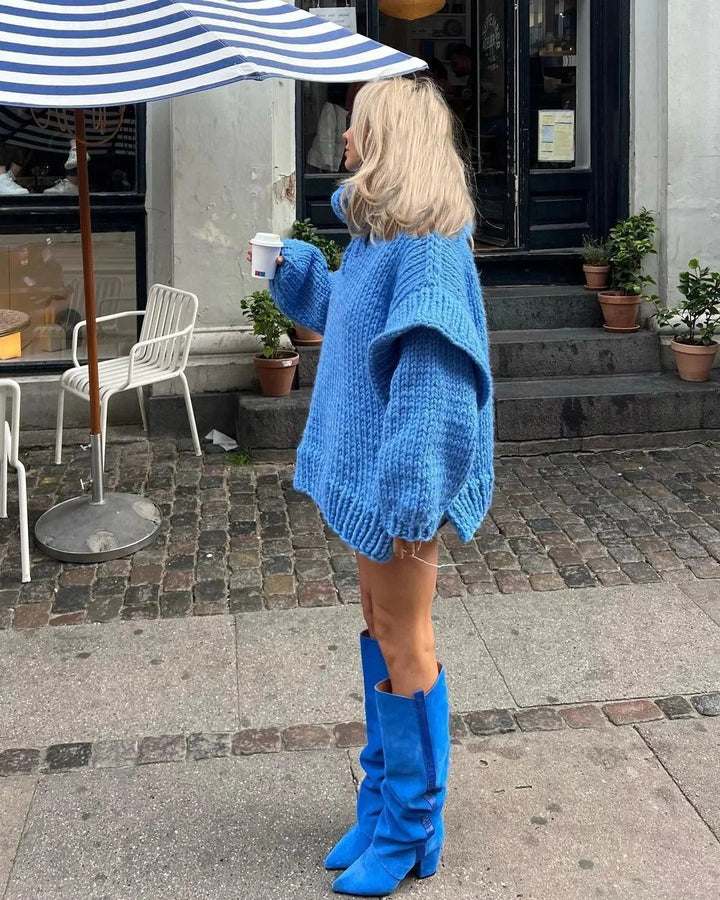 Women's Oversized Chunky-Knit Wool-Blend Pullover