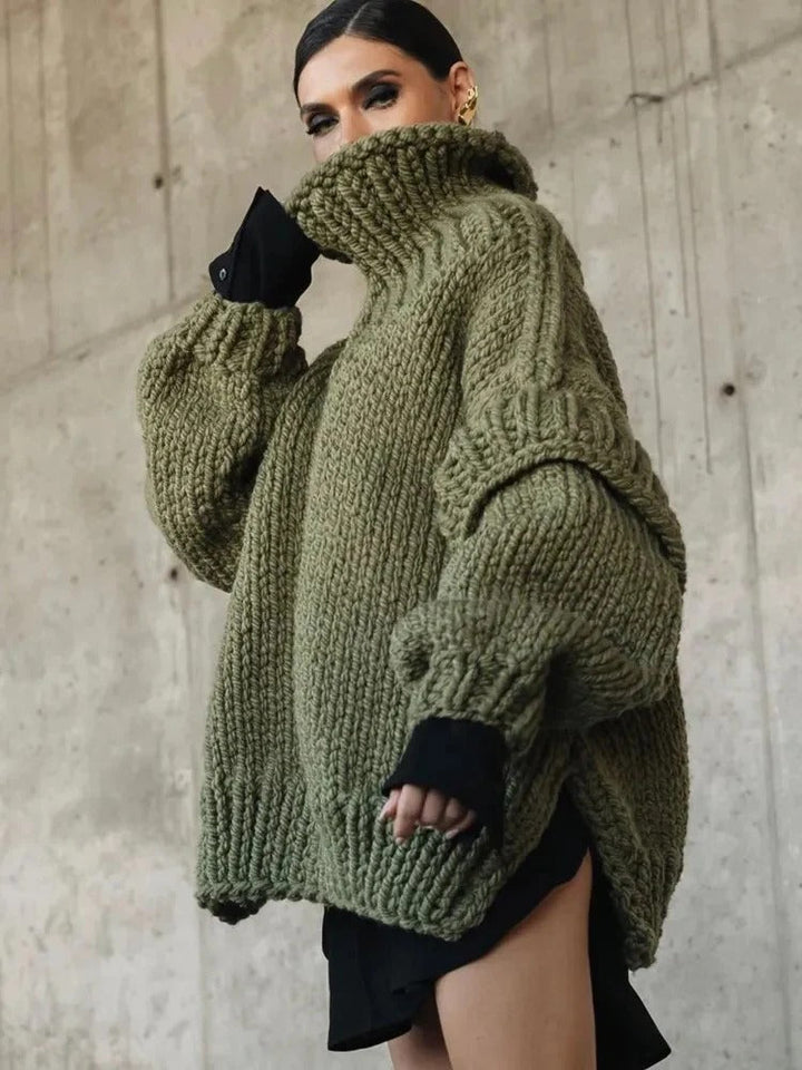 Women's Oversized Chunky-Knit Wool-Blend Pullover