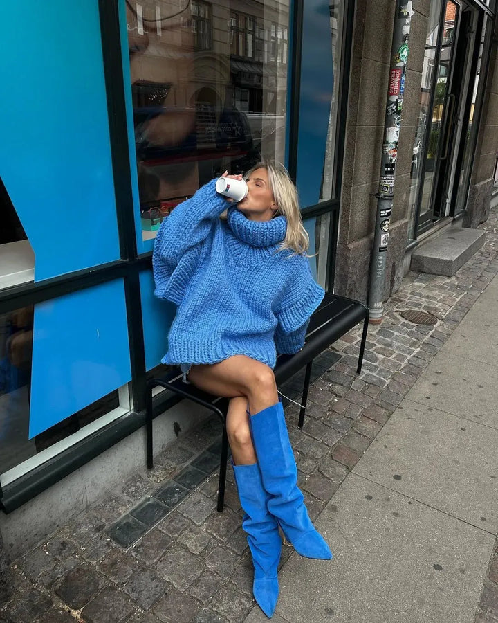 Women's Oversized Chunky-Knit Wool-Blend Pullover