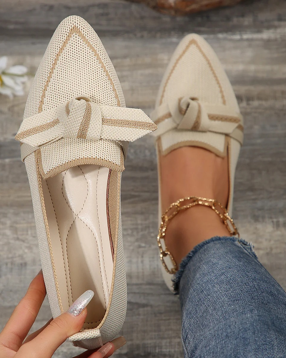 Women's Knit Pointed-Toe Slip-On Loafers