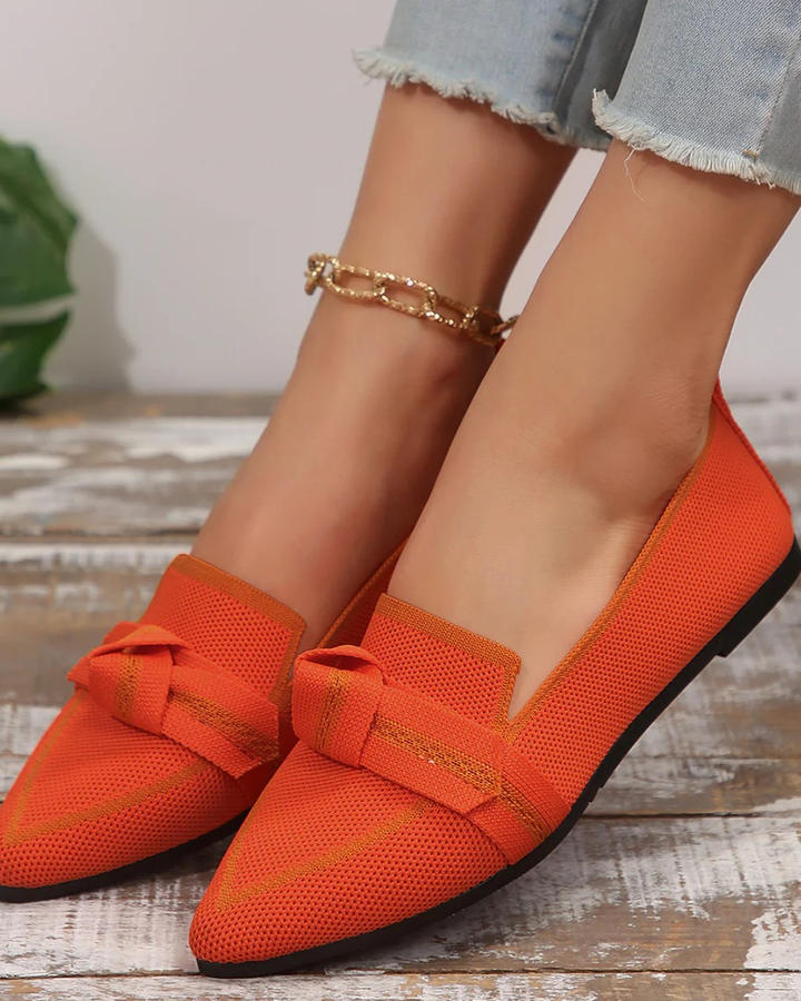 Women's Knit Pointed-Toe Slip-On Loafers