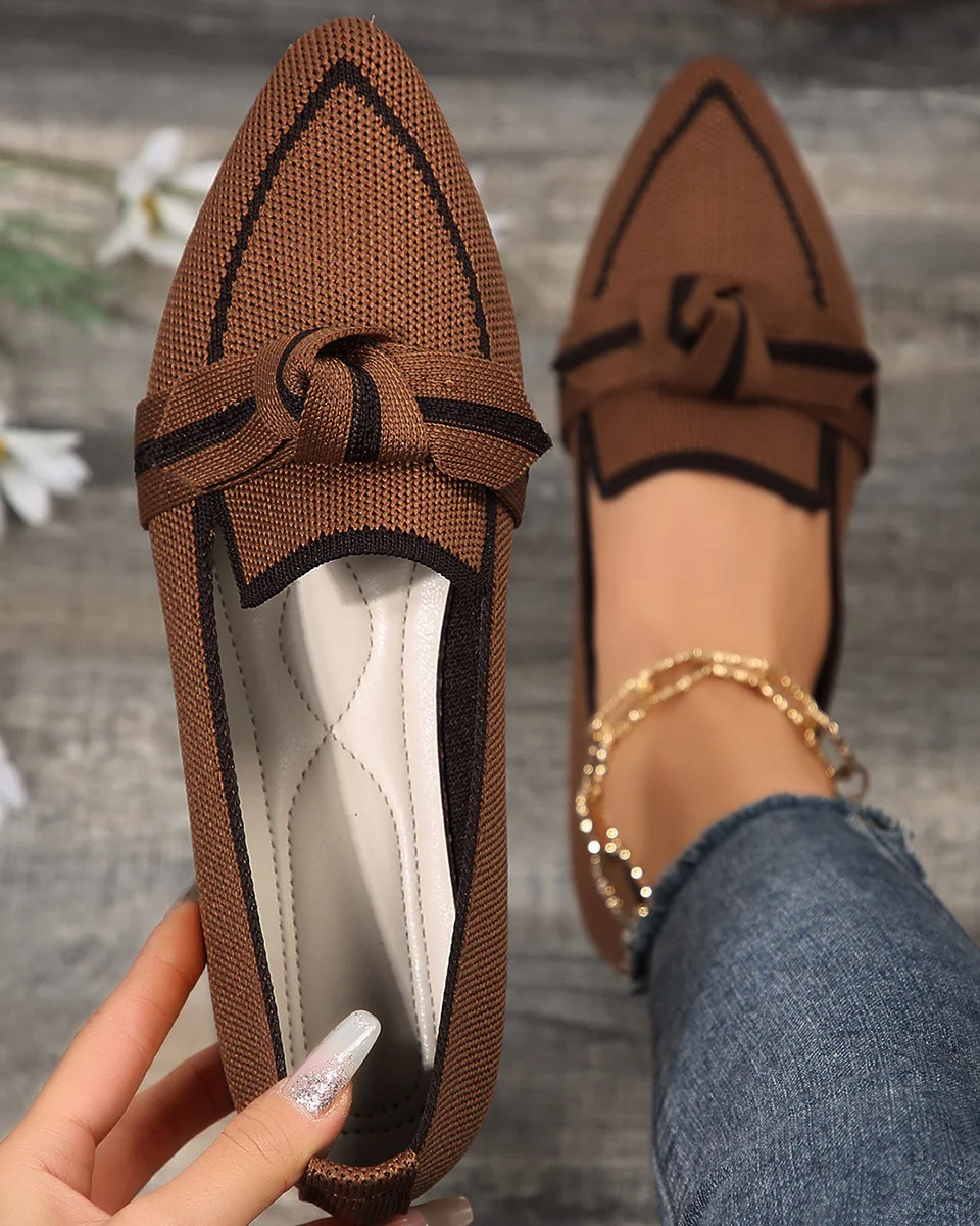 Women's Knit Pointed-Toe Slip-On Loafers