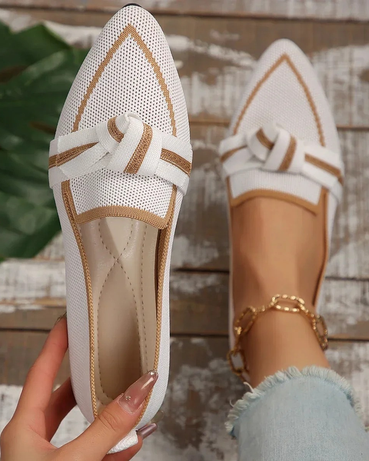 Women's Knit Pointed-Toe Slip-On Loafers