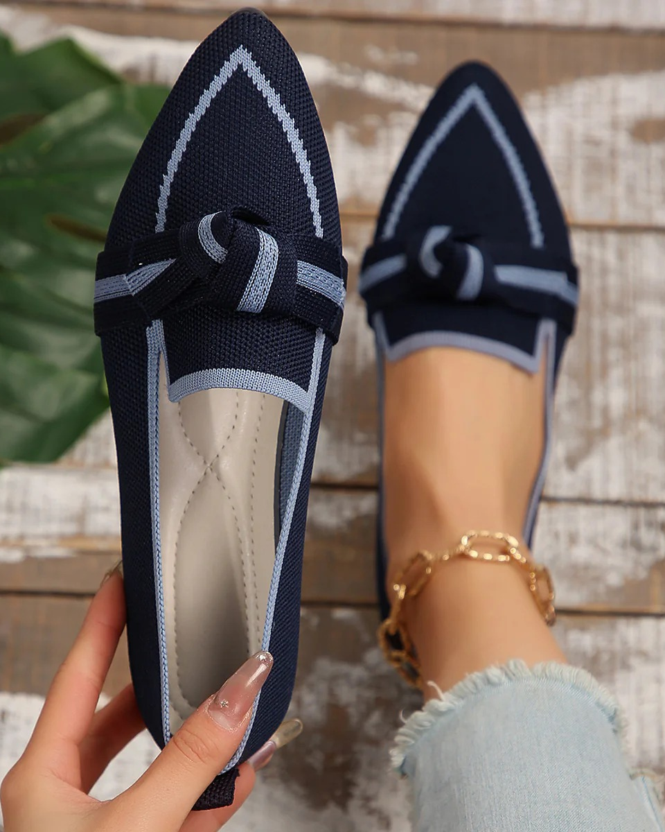 Women's Knit Pointed-Toe Slip-On Loafers