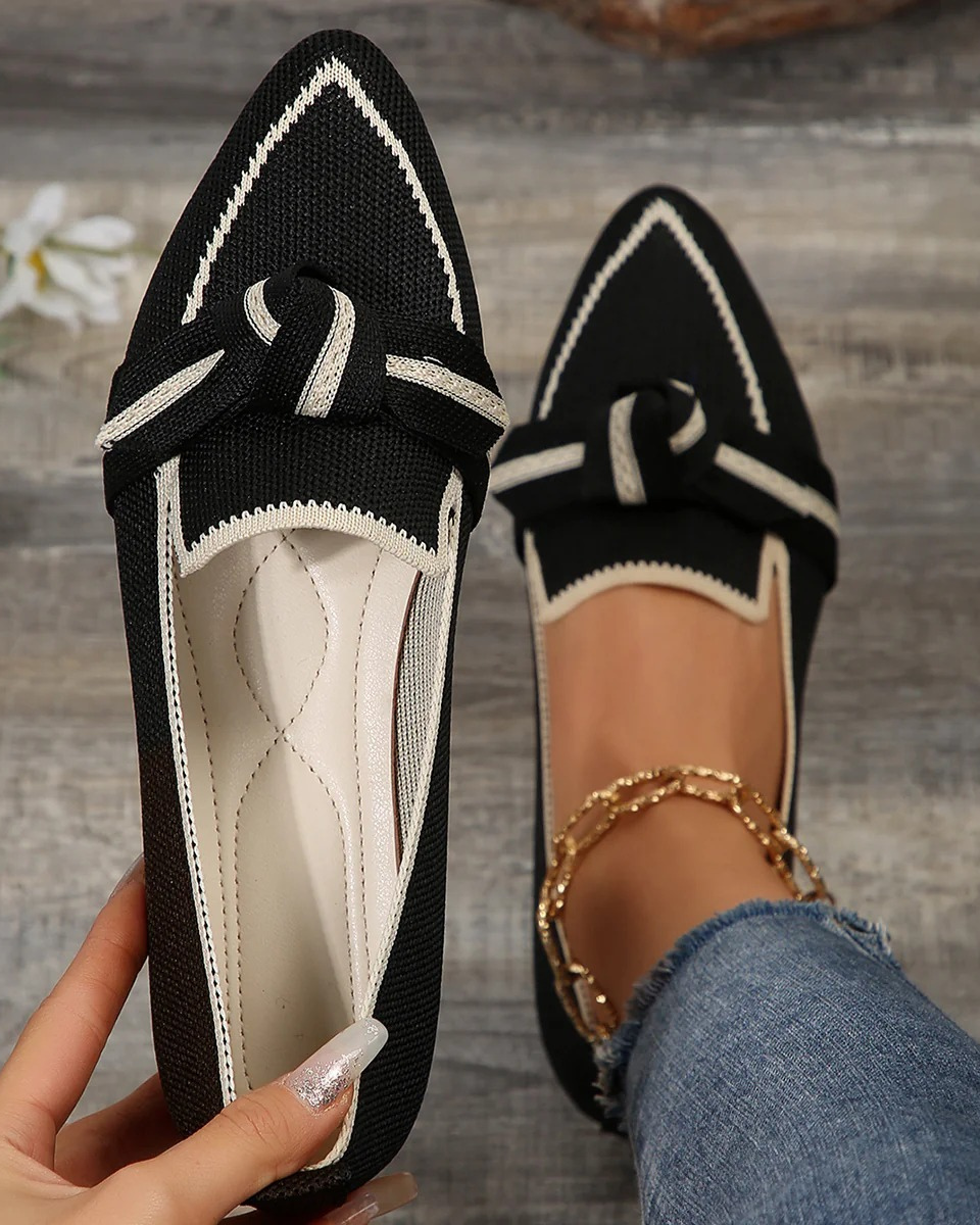 Women's Knit Pointed-Toe Slip-On Loafers