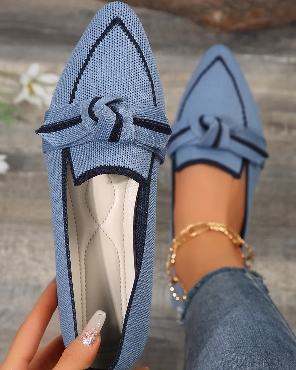 Women's Knit Pointed-Toe Slip-On Loafers