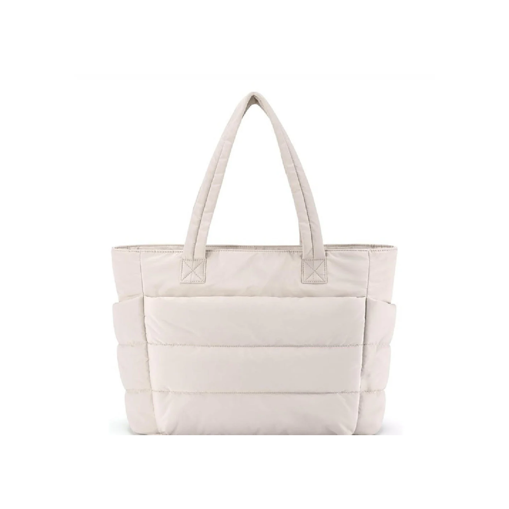 Puffer Tote Bag Women's Nylon Carryall Shopper Handbag