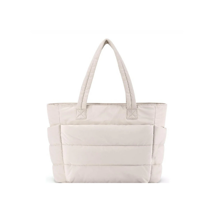 Puffer Tote Bag Women's Nylon Carryall Shopper Handbag