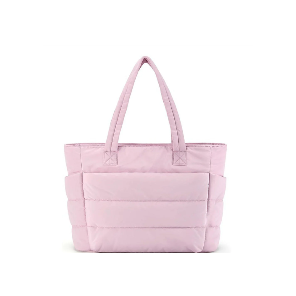 Puffer Tote Bag Women's Nylon Carryall Shopper Handbag